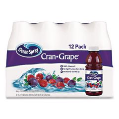 Cran-Grape Juice, 15.2 oz Bottle, 12/Carton