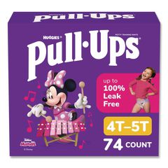 Pull Ups Learning Designs Potty Training Pants for Girls, Size 6, 4T-5T, 38 lbs to 50 lbs, 74/Carton