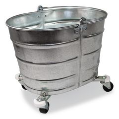 Metal Mop Bucket, 26 Qt, Steel
