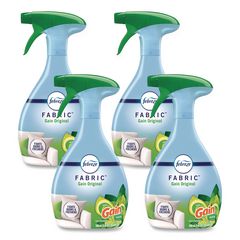 FABRIC Refresher/Odor Eliminator, Gain Original, 23.6 oz Spray Bottle, 4/Carton