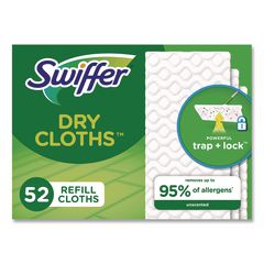 Dry Refill Cloths, 1-Ply, 10.4" x 8", White, 52/Pack