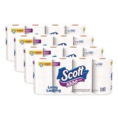 1000 Bathroom Tissue, Septic Safe, 1-Ply, White, 1,000 Sheets/Roll, 32 Rolls/Carton
