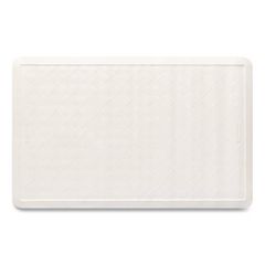 Safti-Grip Bath Mats, White Textured Surface, Suction-Cup Backing, 14" x 22.5", 12/Carton