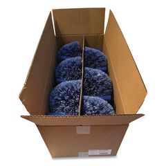 Flo-Pac Round Duster with Soft Flagged PVC Bristles, 7", Blue, Dozen