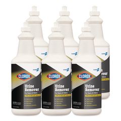CloroxPro Urine Remover for Stains and Odors, 32 oz Pull top Bottle, 6/Carton