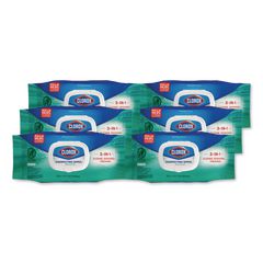 Disinfecting Cleaning Wipes, Flex Pack, 1-Ply, 8 x 7, Fresh Scent, White, 75 Towels/Box, 6 Boxes/Carton