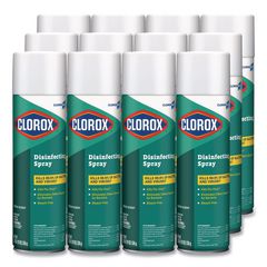 CloroxPro Disinfecting Spray, Fresh, 19 oz Aerosol Spray, 12/Carton