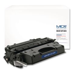 Compatible CF280X(M) (80XM) High-Yield MICR Toner, 6,900 Page-Yield, Black