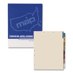 Side Tab Medical Chart Indexes, 8-Tab, Assorted Medical, 11 x 8.5, Manila, 50/Box