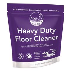 Aqua ChemPacs Heavy Duty Floor Cleaner, Lavender Scent, 20 ChemPacs/Pack