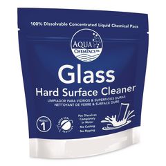 Aqua ChemPacs Glass Hard Surface Cleaner, 20 Pacs/Bag