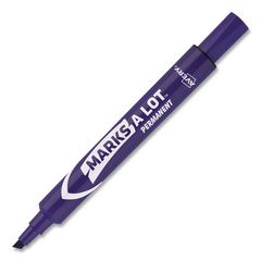 MARKS A LOT Large Desk-Style Permanent Marker, Broad Chisel Tip, Purple, Dozen