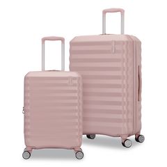 Color Vault Hardside Spinner Suitcase Set, 11 x 11 x 24, Pink Blush
