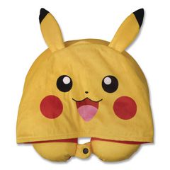 Pokemon Hooded Neck Pillow, 11 x 3 x 10.5, Yellow