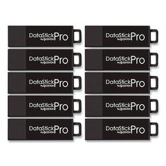 DataStick Pro USB 3.2 Type A Flash Drive, 8 GB, Black, 10/Pack