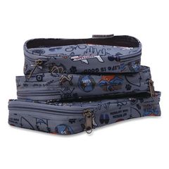 Three-Piece Packing Cube Set, Assorted Sizes, Multicolor