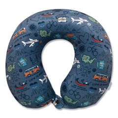 Neck Pillow, Multicolor Travel Print