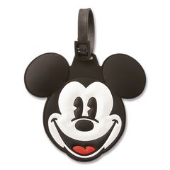 Disney Character Luggage Tag, Mickey Mouse, Rubber, Multicolor