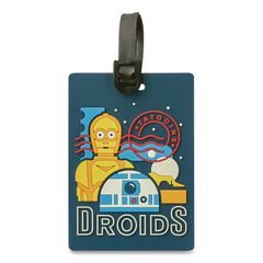 Disney Character Luggage Tag, Star Wars Droids, Rubber, Multicolor