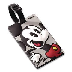 Disney Character Luggage Tag, Mickey Mouse Rectangular, Rubber, Multicolor
