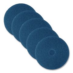 Low-Speed High Productivity Floor Pads 5300, 19" Diameter, Blue, 5/carton