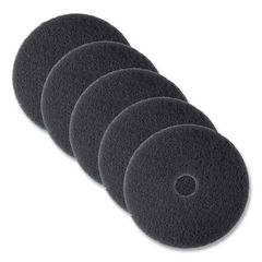 Low-Speed High Productivity Floor Pads 7300, 15" Diameter, Black, 5/carton