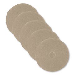 Ultra High-Speed Natural Blend Floor Burnishing Pads 3500, 20" Diameter, Tan, 5/carton