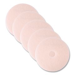 Ultra High-Speed Eraser Floor Burnishing Pad 3600, 27" Diameter, Pink, 5/carton