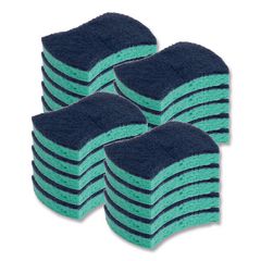 Power Sponge #3000, 2.8 X 4.5, 0.6" Thick, Blue/teal, 20/carton