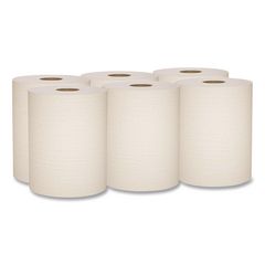 Essential 100% Recycled Fiber Hard Roll Towel, 1-Ply, 8" x 800 ft, 1.5" Core, Brown, 6 Rolls/Carton