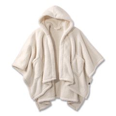 Cozy Sherpa Wearable Throw, 58 x 60, Cream