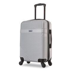 Resilience 20" Hardside Carry-On Suitcase, 14.96 x 8.66 x 21.65, Silver