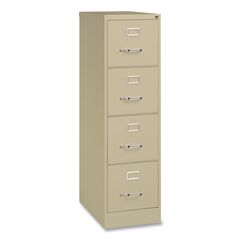 Commercial Vertical Letter File Cabinet, 4 Letter-Size File Drawers, 15 x 25 x 52, Putty