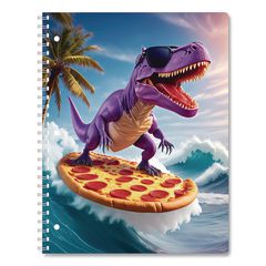 One-Subject Notebook, Wide/Legal Rule, Dino or Shark, Randomly Assorted, (80) 11 x 8.5 Sheets