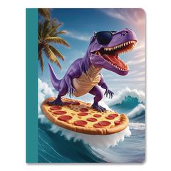 Composition Notebooks, Wide/Legal Rule, Dino or Shark, Randomly Assorted, (80) 9.75 x 7.5 Sheets