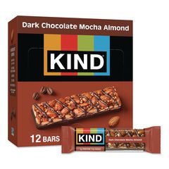 Nuts And Spices Bar, Dark Chocolate Mocha Almond, 1.4 Oz Bar, 12/box