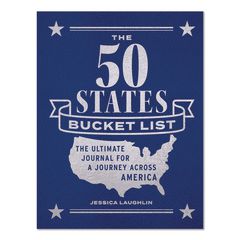 50 States Bucket List Guided Journal, Blue Cover, (176) 8.75 x 6.75 Sheets