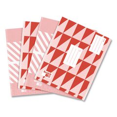 Designer Self-Sealing Bubble Mailer, #2, Self-Adhesive Closure, 8.5 x 11, Red, 4/Pack