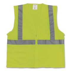 Safety Vests, Polyester, 3X-Large, Lime Yellow