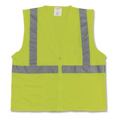 Safety Vests, Polyester, Medium, Lime Yellow