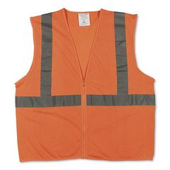 Safety Vests, Polyester, Medium, Orange