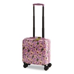 16" Mini Adair Spinner, 14 x 8 x 16, Curly Tulips Purple Floral