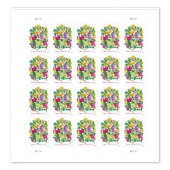 2 oz First-Class Forever Stamps, Wedding Blooms, 20/Pack