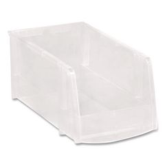 Stackable Storage Bin, 0.38 L, 3 x 4.5 x 7.5, Clear
