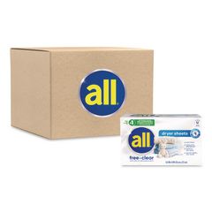 Free Clear Vend Pack Dryer Sheets, Fragrance Free, 2 Sheets/box, 100 Box/carton