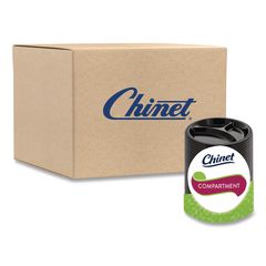 Heavyweight Plastic 3-Compartment Plates, 10.25" dia, Black, 125/Pack, 4 Packs/Carton