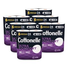 Ultra ComfortCare Toilet Paper, Soft Tissue, Septic Safe, 2-Ply, White, 284 Sheets/Roll, 6 Rolls/Pack, 36 Rolls/Carton