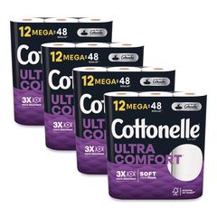 Ultra ComfortCare Toilet Paper, Soft Tissue, Septic Safe, 2-Ply, White, 284 Sheets/Roll, 12 Rolls/Pack, 48 Rolls/Carton