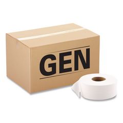 JRT Jumbo Bath Tissue, Septic Safe, 2-Ply, 3.3" x 1,375 ft, White, 6 Rolls/Carton