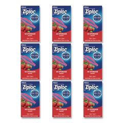 Double Zipper Storage Bags, Triple System Seal, Quart, 9.63" x 8.5", Clear, 9/Carton